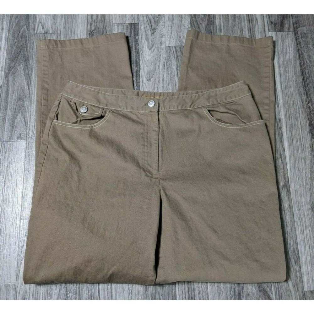 Peck & Peck High Rise Khaki Pants